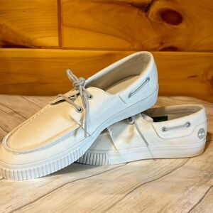 Timberland Men’s Mylo Bay low lace Sneaker white canvas new in box size 10.5 M